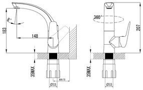 Sapho - Umývadlová batéria SOLITER 18 cm, lesklý chróm