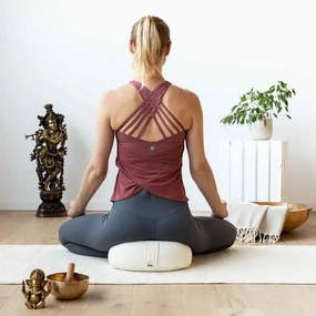 Bodhi Yoga cestovný meditačný vankúš YOGI MOON Mini ECO plnený pohánkou 33 x 13 x 17 cm Farba: Bordová