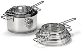 Profesionálne hrnce z ušľachtilej ocele, 3 ks