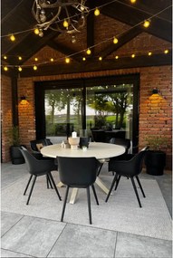 Kvetináč LIVELLO, sklolaminát, výška 50 cm, čierny