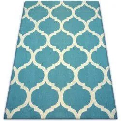 styldomova Modrý koberec scandi 18218/631 trellis