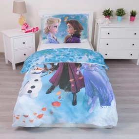 Jerry Fabrics DETSKÉ BAVLNENÉ OBLIEČKY FROZEN 140X200 CM, 1KS 70X90 CM VZOROVANÉ