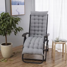 Sivý vankúš na záhradné lehátko 173 cm