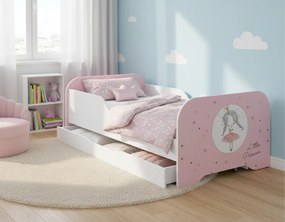 Detská posteľ KIM - PRINCEZNÁ 140x70 cm + MATRAC