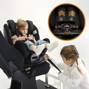 Lionelo - Otočná autosedačka s bázou ANTOON PLUS i-Size 40-105 cm Black Onyx