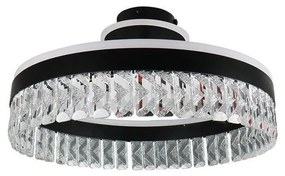 LED Stmievateľný prisadený luster LED/75W/230V 3000-6500K čierna + diaľkové ovládanie