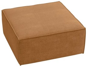 Modulová sedacia súprava PIXEL - roh + taburet, pravá, sv. hnedá / zlatá (Adore 03 Sand / Adore 132 Gold)