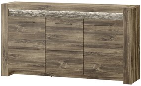 Komoda Belveder 45 158 cm s LED osvetlením dub Stirling