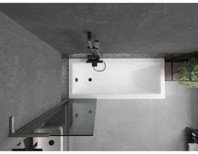 Mexen Next L, 1-krídlová vaňová zástena 50 x 150 cm, 6mm šedé sklo, grafitový profil, 895-050-000-03-40-66