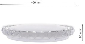 Stropné LED svietidlo Layla, 1x LED 33w, 3000-6000k, w/ch, s ovládačom