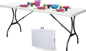 Cateringový stôl 240 cm skladací biely