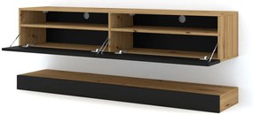 TV stolík/skrinka Dual 160 (dub artisan + čierna). Akcia -19%. Vlastná spoľahlivá doprava až k Vám domov. 1124831