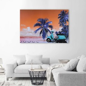 Obraz na plátně Palm Scooter Beach - 120x80 cm