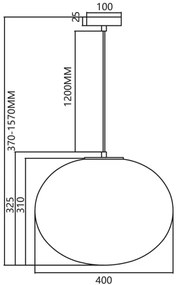 Luster na lanku CAMPANIA 1xE27/60W/230V zlatá