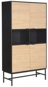 Vitrína Mago přírodní dub/černá mat