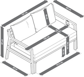 Rozťahovacia záhradná pohovka