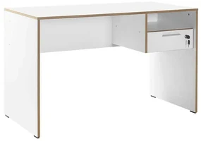 PC stolík Calliope 2 (biela + dub) . Akcia -19%. Vlastná spoľahlivá doprava až k Vám domov. 1109391