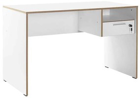 PC stolík Calliope 2 (biela + dub) . Vlastná spoľahlivá doprava až k Vám domov. 1109391