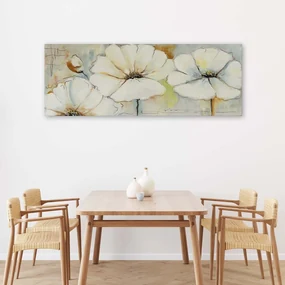 Gario Obraz na plátne Tri kvety a púčik Rozmery: 150 x 50 cm