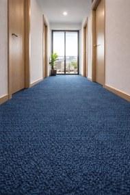 Koberec metráž Primavera 507, na mieru, šíře 4m, modrá, resine, chodba / predsieň, Beaulieu International Group