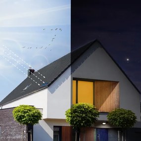 LED vonkajší solárny reflektor so senzorom 10W/3,7V 6500K IP65 2200mAh