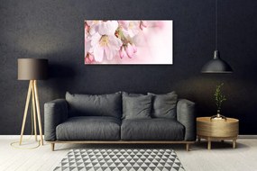 Obraz na skle Kvety 125x50 cm