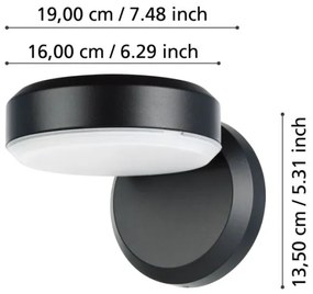 Eglo 900673 - LED Vonkajšie nástenné svietidlo FORNACI LED/10,8/230V IP54