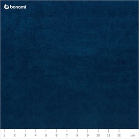 Tmavomodrá zamatová čalúnená dvojlôžková posteľ s úložným priestorom s roštom 200x200 cm Brody – Mazzini Beds