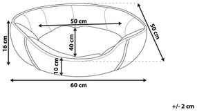 Posteľ pre psa 60 x 50 cm sivá CANDIR Beliani