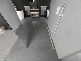 Mexen Kioto, priechodná sprchová zástena 120 x 200 cm, lustro 8 mm, 2x biela stabilizačná rozpera, 800-120-002-20-50