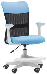 Detská stolička Neoseat MONKEY WHITE s podnožou — látka, biela / svetlo modrá