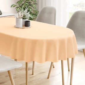 Goldea oválny obrus 100% bavlnené plátno - marhuľový 140 x 280 cm