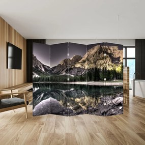 Paraván - Jazero v horách (210x170 cm)