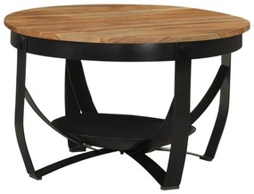 Konferenčný stolík Ø68x43 cm akáciový masív a železo 351673
