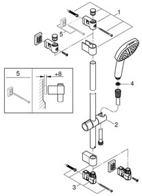 GROHE 26930001 - Sprchový set VITALIO COMFORT 110 900 mm lesklý chróm