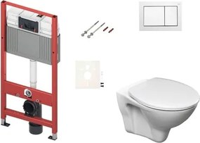 Cenovo zvýhodnený závesný WC set TECE do ľahkých stien / predstenová montáž + WC Ceramia S-Line Pro SIKOTSD0