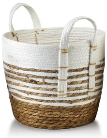 Úložný košík Bali L 28x23 cm bílo-hnědý