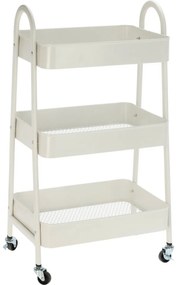 Storage Solutions Kuchynský kovový vozík 3 poschodia 44 x 31,5 x 79,5 cm, biela