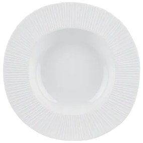Porcelánový hlboký tanier s vrúbkami
