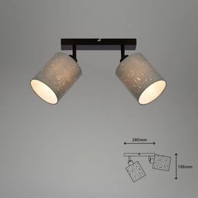 Briloner 2078-024 - Bodové svietidlo SPOTLIGHT 2xE27/25W/230V šedá/čierna