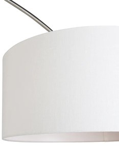 Oblúková lampa oceľové tienidlo biele 50/50/25 nastaviteľné - XXL