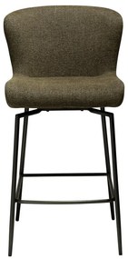 Khaki čalúnená barová stolička (výška sedadla 67,5 cm) Glam – DAN-FORM Denmark