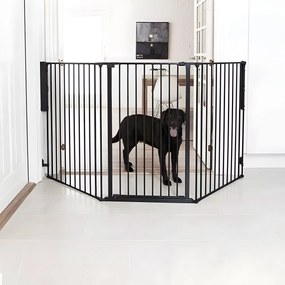 Bezpečnostná zábrana pre deti a zieratká 5 panelov 60 cm, čierna, ECOTOYS