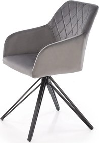 Jedálenská otočná stolička BELEN - šedá