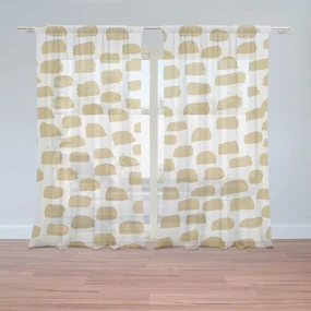 Sablio Záclony Zlaté ťahy štetcom: 2ks 150x250cm