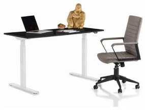Office Smart písací stôl 140x60 cm biely/čierny