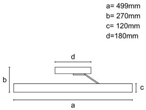 LED Stmievateľný prisadený luster LED/75W/230V 3000-6500K čierna + diaľkové ovládanie