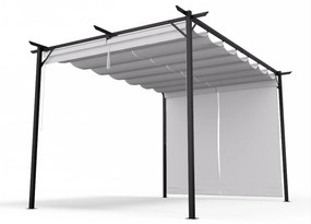 Blumfeldt Pantheon Robust, pergola, 3 x 4 m, s bočnými roletami, práškovo lakovaná oceľ odolná voči poveternostným vplyvom