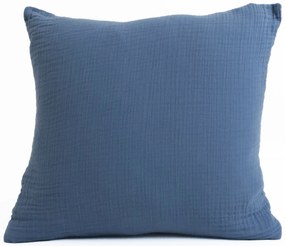 Mušelínová obliečka na vankúšik 40 × 40 cm – Alexia námornícka modrá