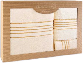 BAVLNENÉ UTERÁKY TIWANO SADA 1 KS 30X50 CM, 1 KS 50X90 CM, 1 KS 70X140 CM PRÍRODNÁ